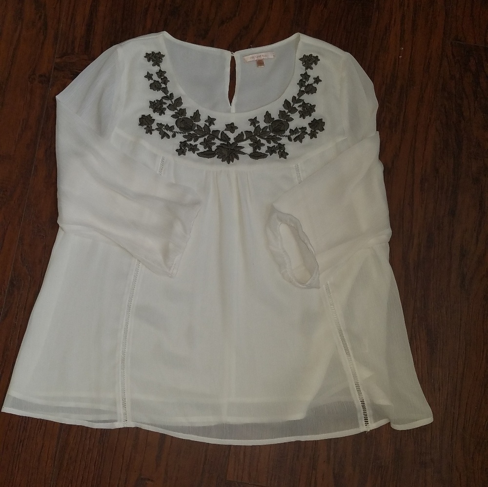 Skies are Blue embroidered blouse (Stitch fix)